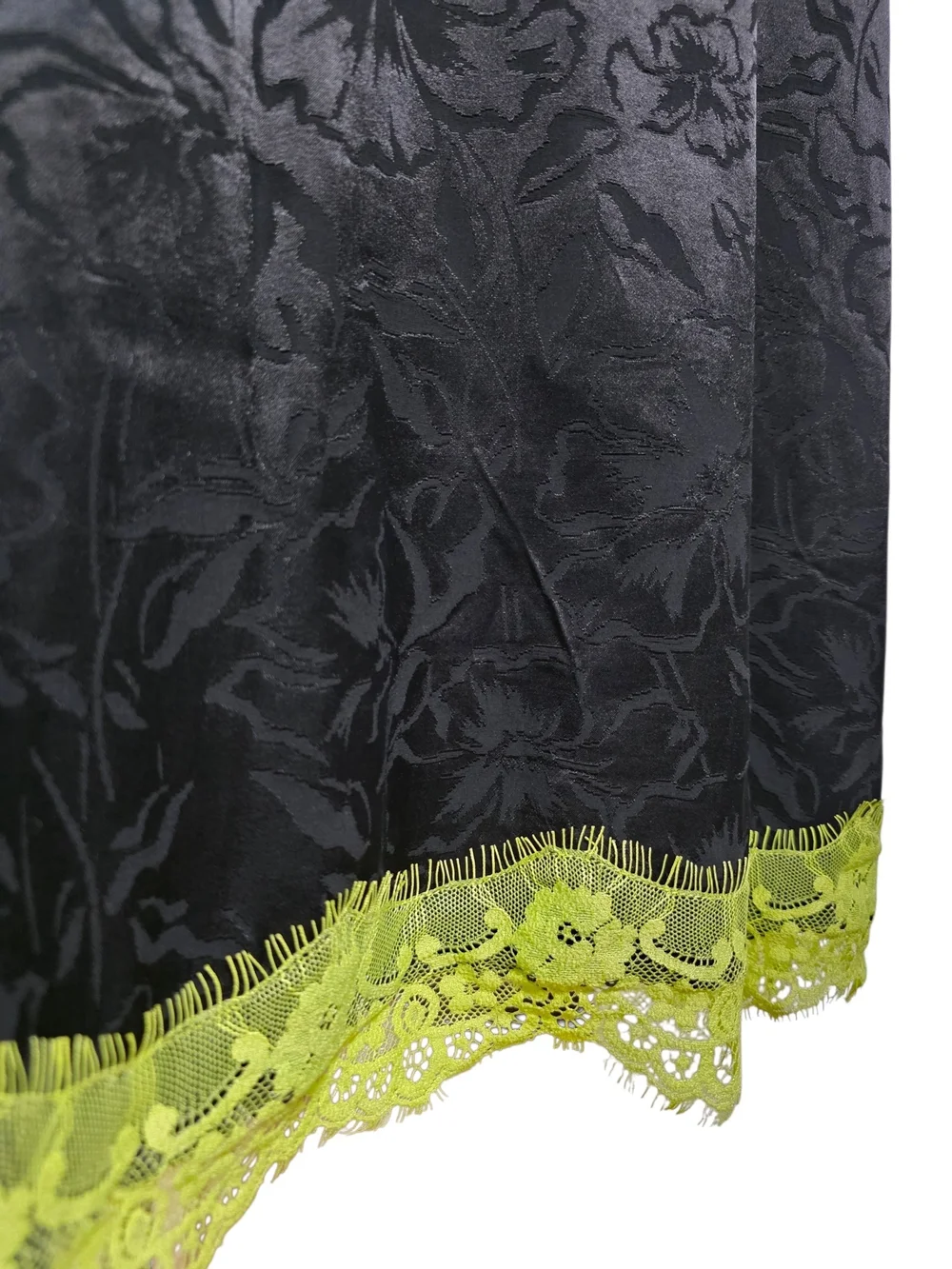 Alice + Olivia Zaira Empire Waist Green Lace Trim Dress Size 2 - Picture 4 of 9